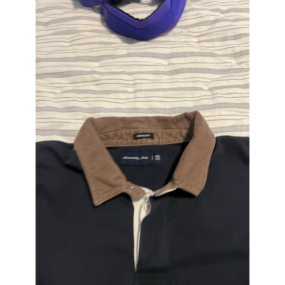 Vintage Abercrombie & Fitch Colorblock Long Sleeved Rugby Polo Men’s Size XXL - Picture 7 of 8
